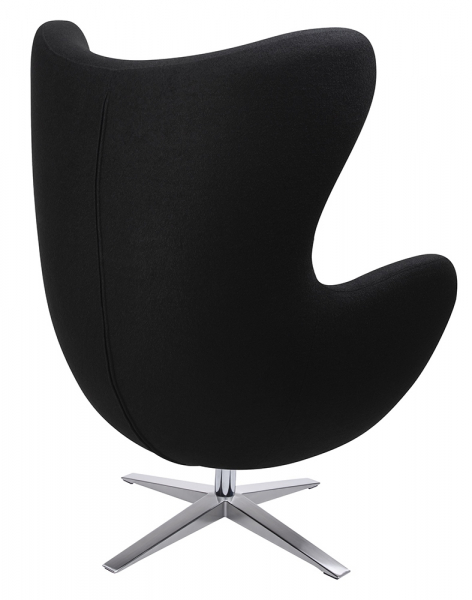 Fotoliu design lux Egg Wide, diverse culori, lana casmir/baza otel crom, HE-066.DARKGREY.27 - King [7]