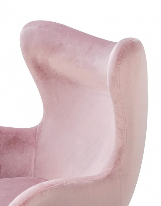 Fotoliu design lux Egg Wide Velvet, diverse culori, velur/otel crom, HE-066.HM8-18.DGREEN - King [66]