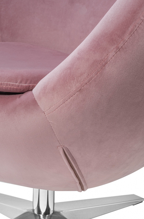 Fotoliu design lux Egg Wide Velvet, diverse culori, velur/otel crom, HE-066.HM8-18.DGREEN - King [70]