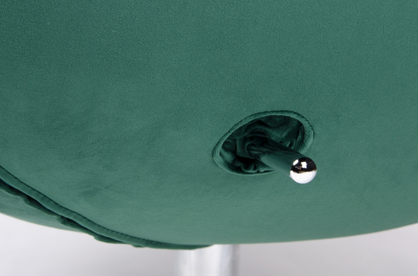 Fotoliu design lux Egg Wide Velvet, diverse culori, velur/otel crom, HE-066.HM8-18.DGREEN - King [3]
