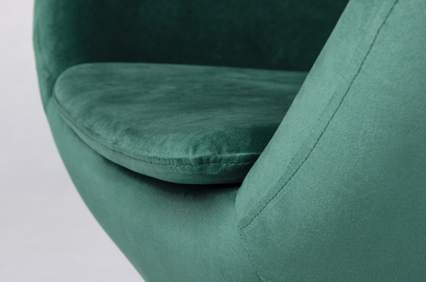Fotoliu design lux Egg Wide Velvet, diverse culori, velur/otel crom, HE-066.HM8-18.DGREEN - King [4]
