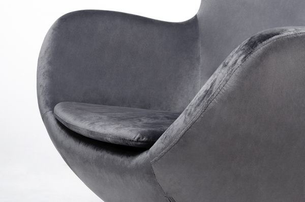 Fotoliu design lux Egg Wide Velvet, diverse culori, velur/otel crom, HE-066.HM8-18.DGREEN - King [9]
