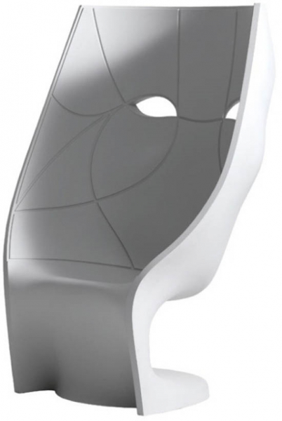 Fotoliu design lux Face tip sculptura masca, alb/negru, design extravagant, JH-035.BLACK - King [4]