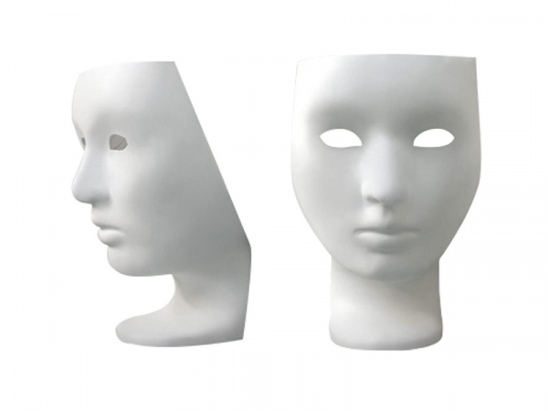 Fotoliu design lux Face tip sculptura masca, alb/negru, design extravagant, JH-035.BLACK - King [8]