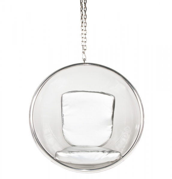 Fotoliu design lux tip bula suspendata tavan Bubble, diverse culori, piele ecologica/acril, JH-200.BLACKPU - King [3]