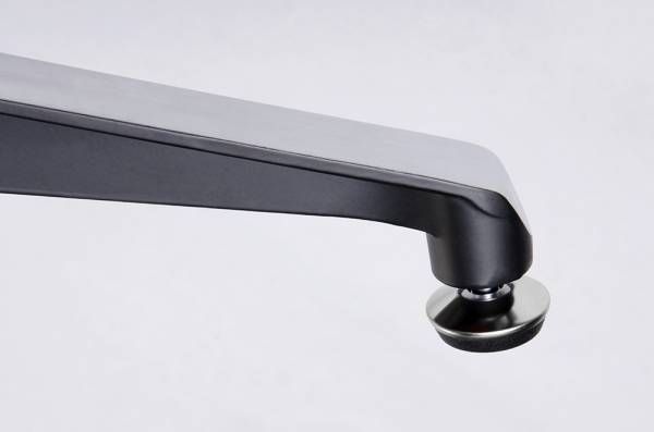 Fotoliu design lux Tokyo, piele naturala alba/lemn nuc sau trandafir/baza metalica neagra, T044.WHITE - King [6]