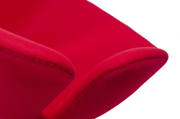 Fotoliu design Swan Premium, diverse culori, lana casmir/baza cromata otel, JH028.RED.17 - King [4]