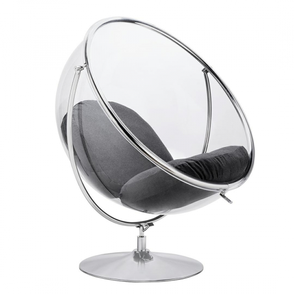 Fotoliu design tip bula rotativ Bubble Stand II, diverse culori, lana casmir/cadru otel cromat, JH-200-2.13W - King [7]