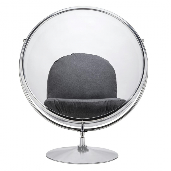 Fotoliu design tip bula rotativ Bubble Stand II, diverse culori, lana casmir/cadru otel cromat, JH-200-2.13W - King [8]