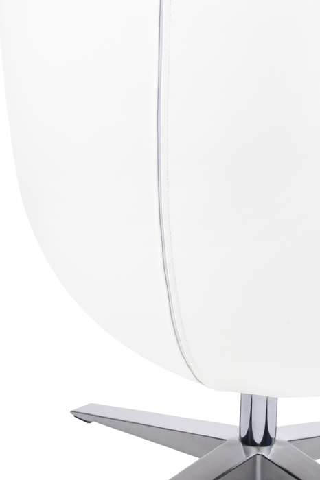 Fotoliu Egg Szeroki Pu 80x70x110 cm, Alb - King Home [9]