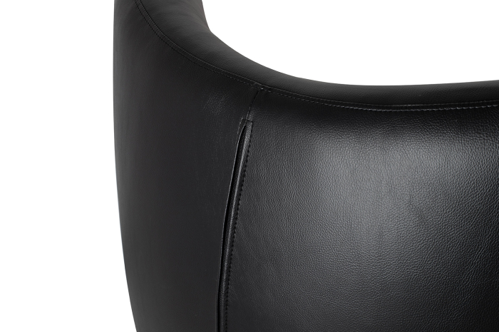Fotoliu Egg Szeroki Pu 80x70x110 cm, Negru - King Home [13]