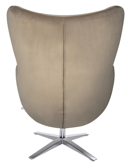 Fotoliu Egg Szeroki Velvet 80x70x110 cm, 100% Poliester și Metal Khaki - King Home [13]