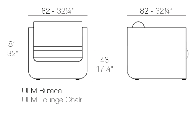 Fotoliu exterior iluminare LED Ulm 82x82x72 cm, rasina din polietilena, design modern, 54134W - Vondom [6]