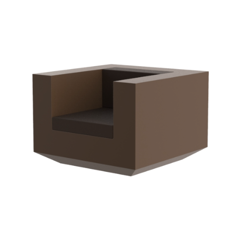Fotoliu exterior iluminare LED Vela 100x100x72 cm, rasina din polietilena, design modern, 54023Y - Vondom [3]