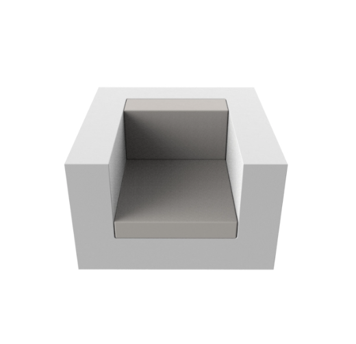 Fotoliu exterior iluminare LED Vela 100x100x72 cm, rasina din polietilena, design modern, 54023Y - Vondom [4]