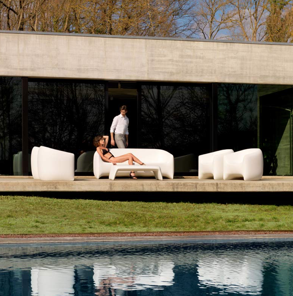 Fotoliu exterior iluminare LED Blow, 90x78x76 cm, polipropilena, design modern, 55014F - Vondom [7]