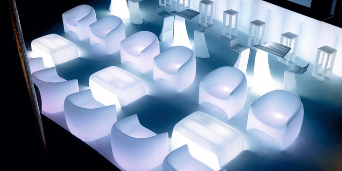 Fotoliu exterior iluminare LED Blow, 90x78x76 cm, polipropilena, design modern, 55014F - Vondom [5]