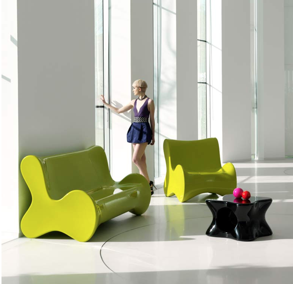 Fotoliu exterior iluminare LED Pal fara brate 80x92x89 cm, rasina din polietilena, design modern, 51001L - Vondom [4]