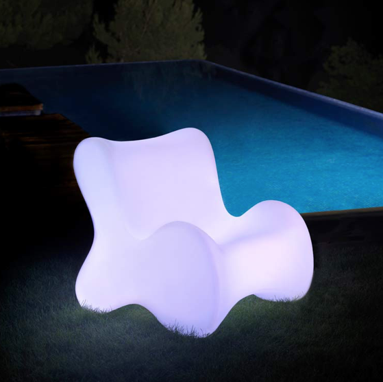 Fotoliu exterior iluminare LED Pal fara brate 80x92x89 cm, rasina din polietilena, design modern, 51001L - Vondom [7]