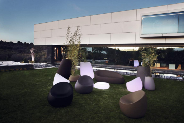 Fotoliu exterior iluminare LED Stone, diverse finisaje, 88x81x78 cm, design modern, 55006Y - Vondom [7]