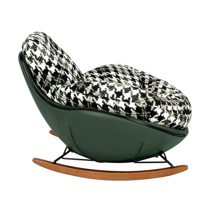 Fotoliu Fatty, Piele Pu Verde Închis - King Home [2]