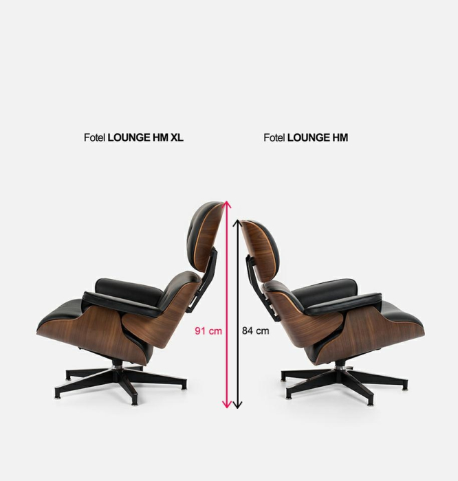 Fotoliu Lounge Hm Xl 84,5x81x91 cm, Negru - King Home [7]