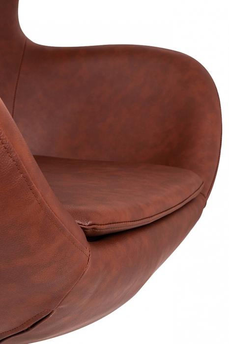 Fotoliu lux Egg Wide piele ecologica diverse culori- baza rotativa cromata, HE-066.P584.71 - King [54]