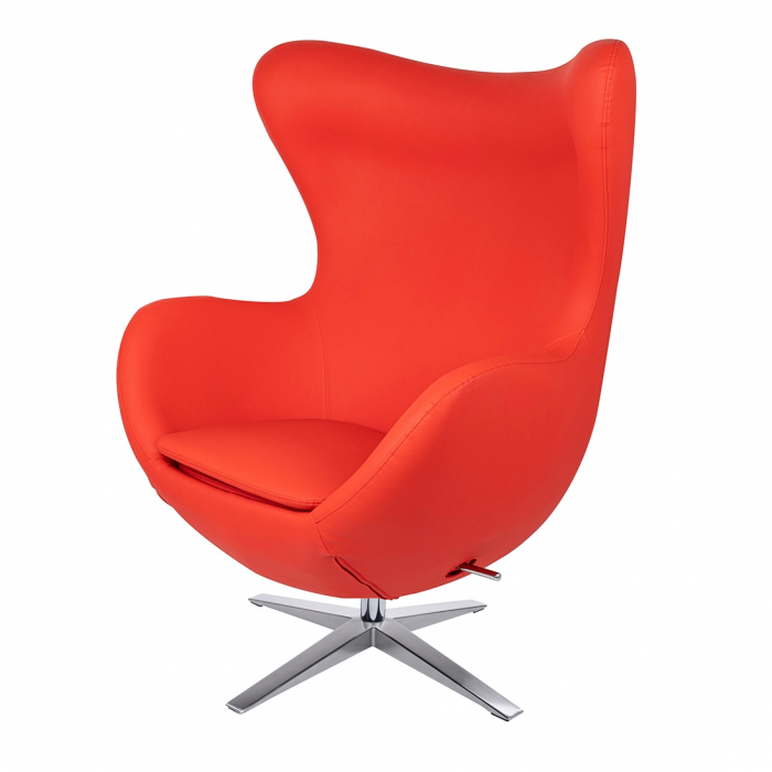 Fotoliu lux Egg Wide piele ecologica diverse culori- baza rotativa cromata, HE-066.P584.71 - King [70]