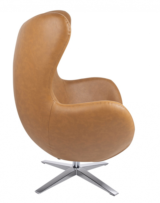 Fotoliu lux Egg Wide piele ecologica diverse culori- baza rotativa cromata, HE-066.P584.71 - King [36]