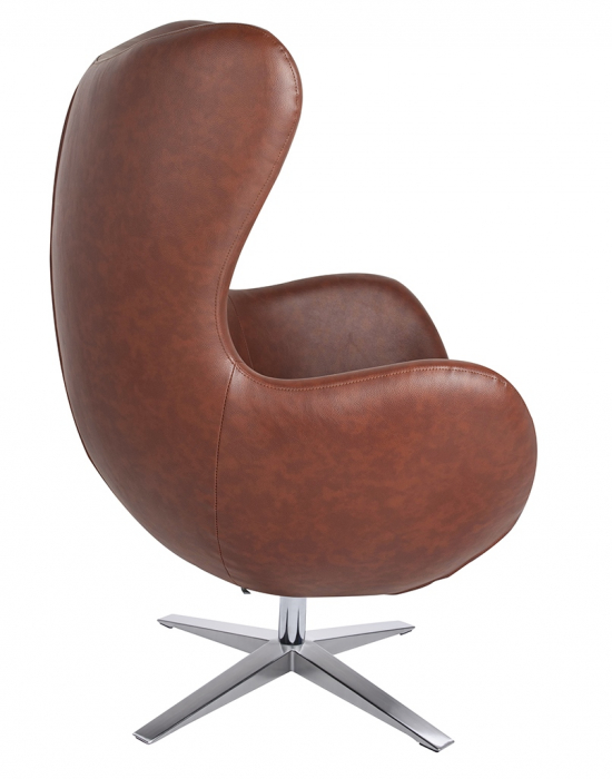 Fotoliu lux Egg Wide piele ecologica diverse culori- baza rotativa cromata, HE-066.P584.71 - King [49]