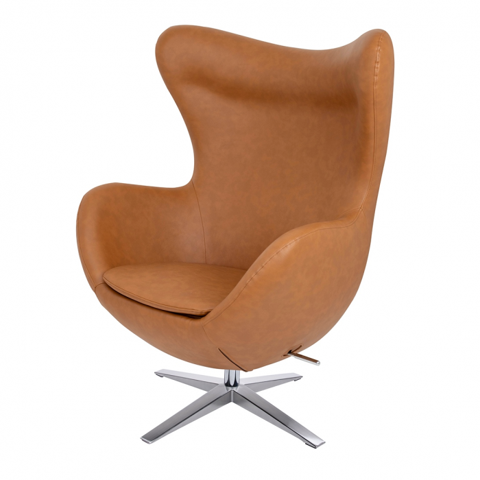 Fotoliu lux Egg Wide piele ecologica diverse culori- baza rotativa cromata, HE-066.P584.71 - King [34]