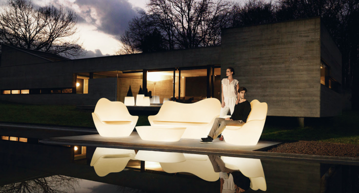 Fotoliu modern exterior iluminare LED Sabinas 118x86x99 cm, polipropilena, diverse culori, 45007F - Vondom [9]