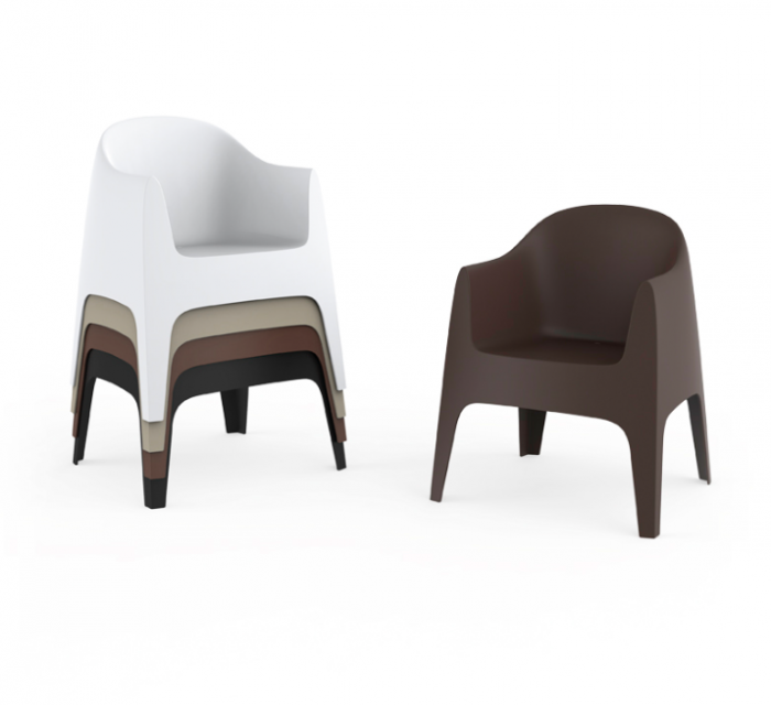 Fotoliu modern exterior Solid, polipropilena, diverse culori, 55027 - Vondom [3]