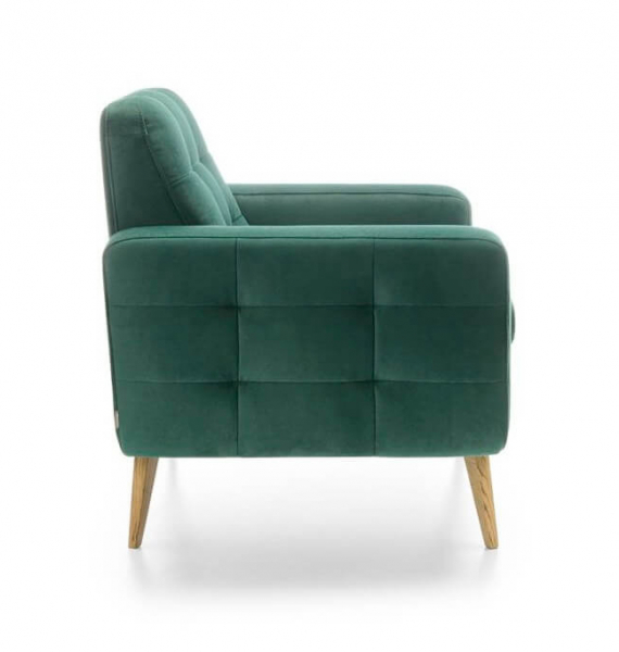 Fotoliu Nova cu picioare inalte lemn, tapiterie personalizabila , NOVA ARMCHAIR VINTAGE - Gala Collezione [2]