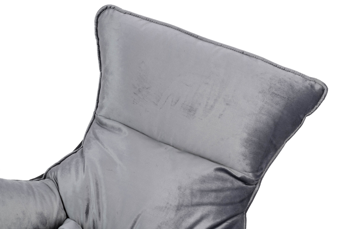 Fotoliu Otilia Stand Velvet 90x100x90 cm, Gri Închis - King Home [6]