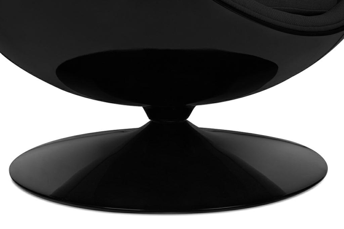 Fotoliu Ovalia Black 90x80x132 cm, Metal Negru Lucios - King Home [8]