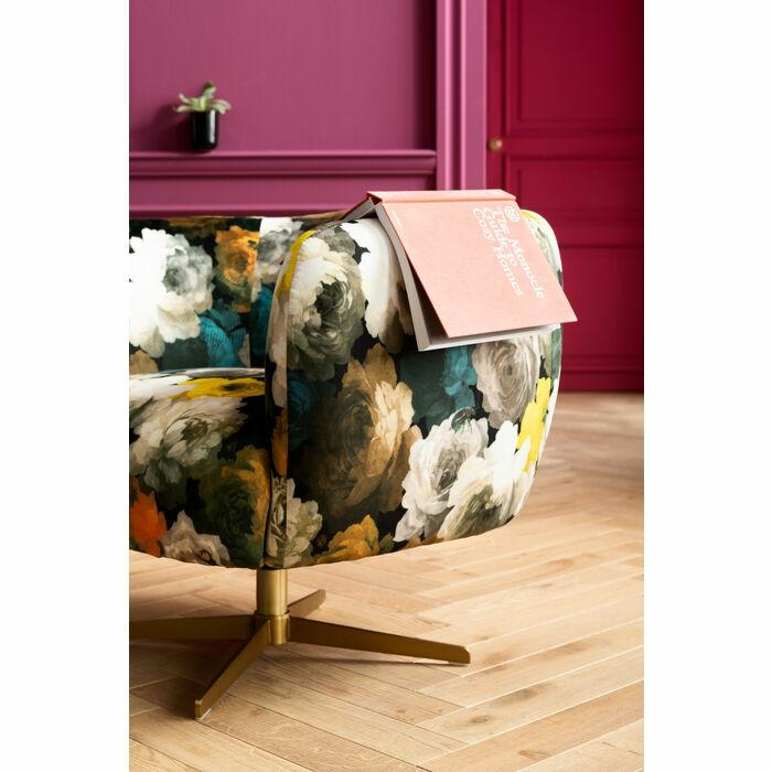 Fotoliu Peony Flower 81x75x70 cm, Poliester Auriu - Kare Design [7]