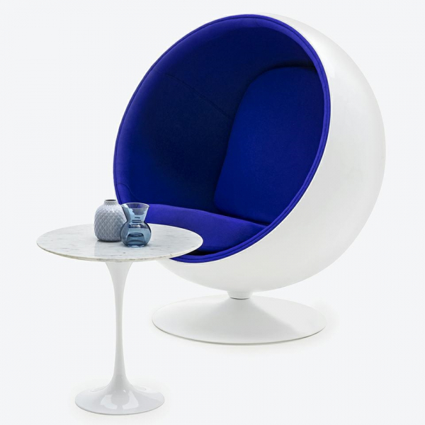Fotoliu pivotant sfera design lux Ball, casmir/fibra de sticla, rosu/negru/albastru, JH-066.CZERWONY - King [13]