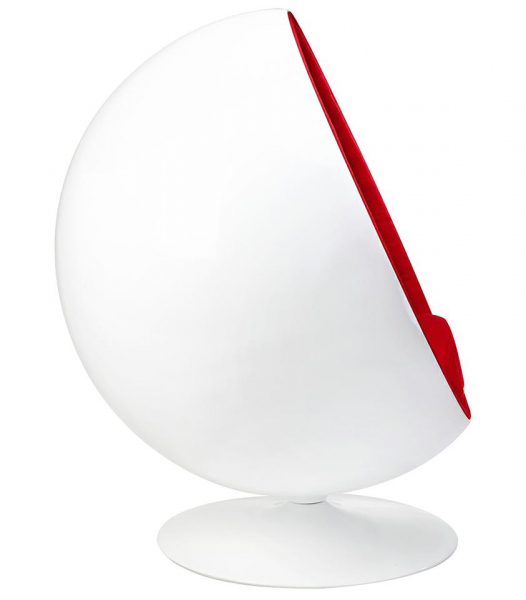 Fotoliu pivotant sfera design lux Ball, casmir/fibra de sticla, rosu/negru/albastru, JH-066.CZERWONY - King [2]