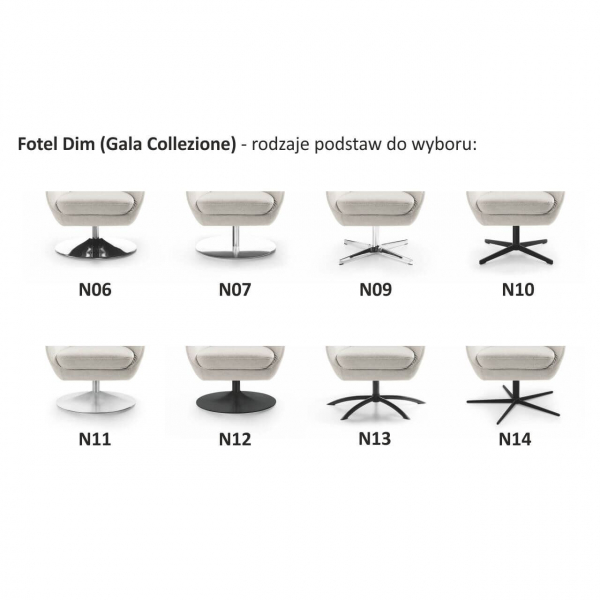 Fotoliu premium Dim, baza rotativa metalica, tapiterie personalizabila , DIM A1 - Gala Collezione [7]