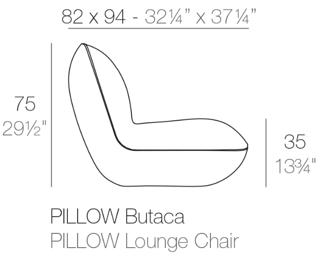 Fotoliu premium exterior in forma de perna Pillow 82x94x75 cm, iluminare LED, 55001 - Vondom [5]