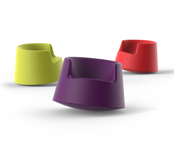 Fotoliu premium exterior Roulette kids 69x69x49 cm, baza rotunjita, diverse culori, 661005F - Vondom [3]