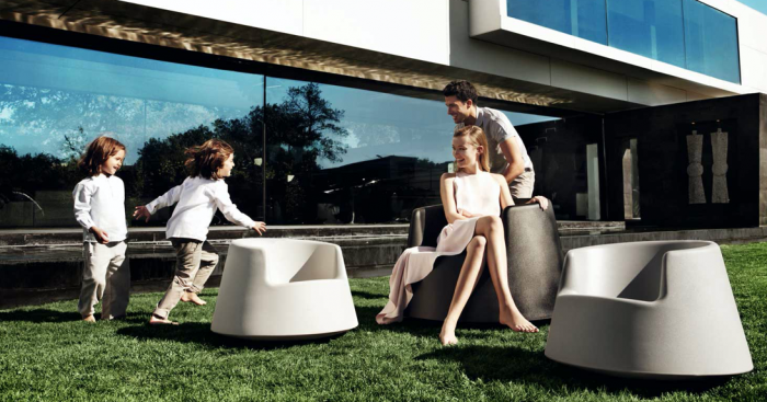 Fotoliu premium exterior Roulette 93x93x68 cm, baza rotunjita, diverse culori, 61002F - Vondom [7]