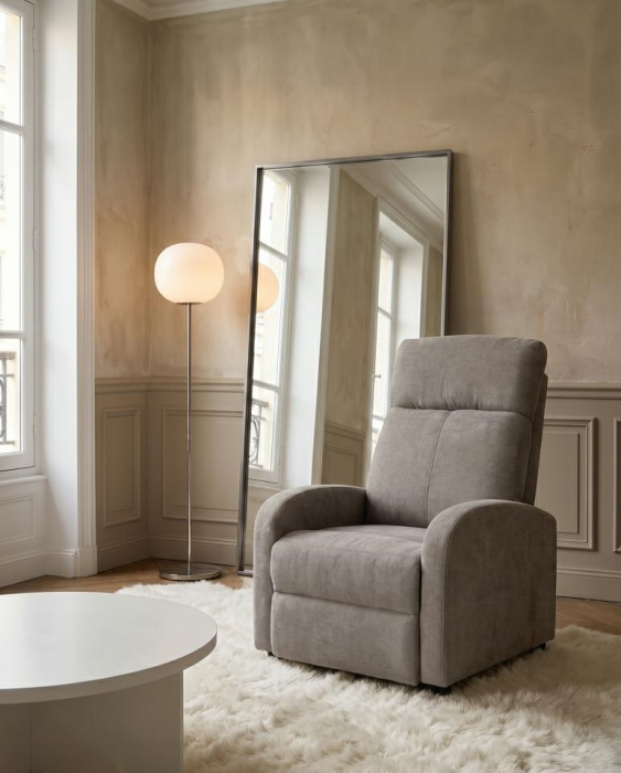 Fotoliu Relax Premium 67x80x100 cm, Gri Deschis - King Home [8]