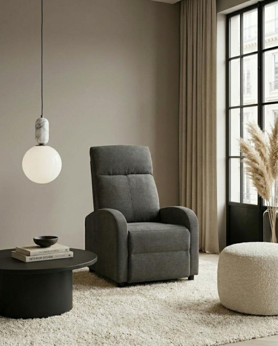 Fotoliu Relax Premium 67x80x100 cm, Gri Închis - King Home [8]