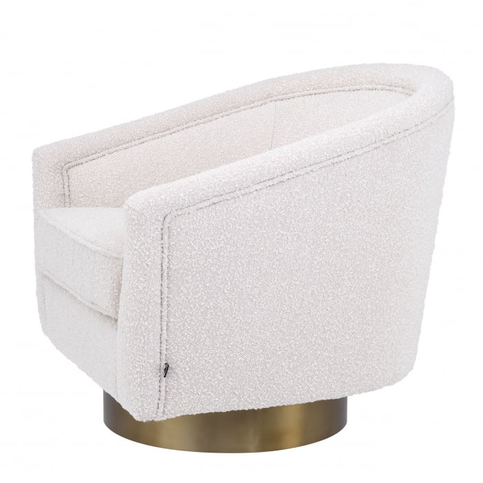   Scaun rotativ Catene bouclé crem 113943 EICHHOLTZ [4]