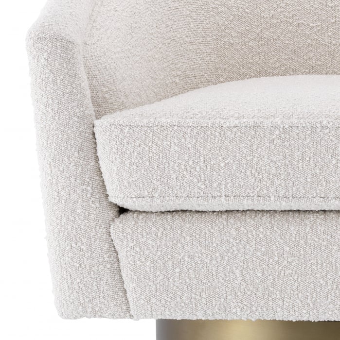   Scaun rotativ Catene bouclé crem 113943 EICHHOLTZ [5]