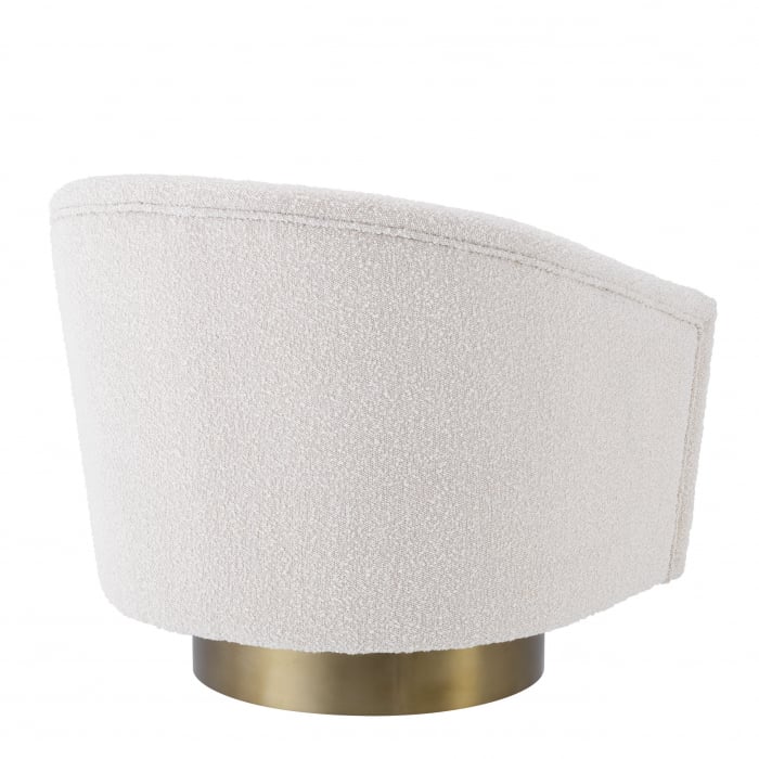   Scaun rotativ Catene bouclé crem 113943 EICHHOLTZ [3]