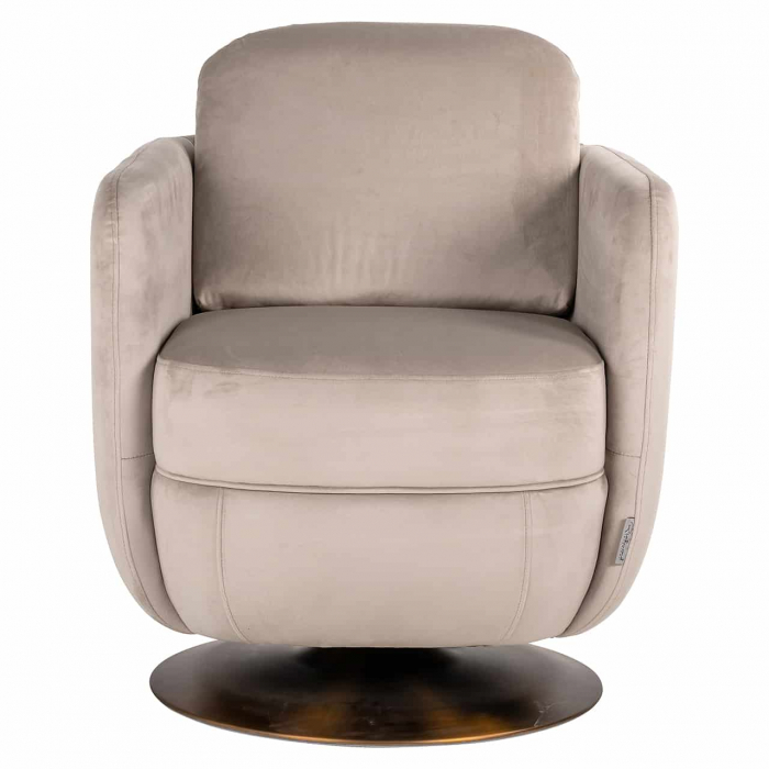 Fotoliu rotativ Turner kaki catifea ignifugată (FR-Quartz 903 Khaki), S4576 FR KHAKI VELVET - Richmond Interiors [4]