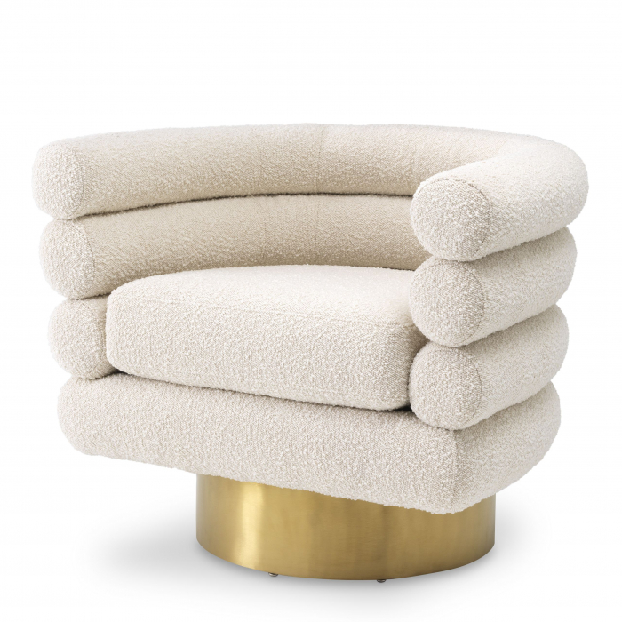   Scaun rotativ Maguire bouclé crem 113939 EICHHOLTZ [1]